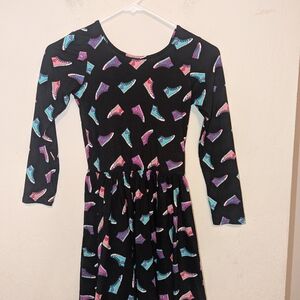 Pixie Lane black colorful high top shoes dress size 9/10